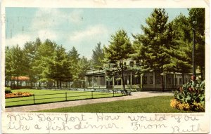 MA - Fitchburg. Whalom Park, Café and Lawn