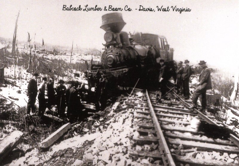 WV - Davis. Train Wreck, Babcock Lumber & Boom Co.  (5.75 X 4 Photo Reprint)