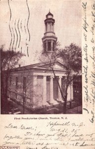 Vintage Postcard 1909 First Presbyterian Church Parish Bldg. Trenton New Jersey