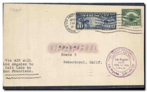 Letter USA 1st Flight Los Angeles Salt Lake City April 17, 1926