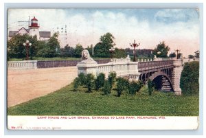 c1910's Light House, Lake Park, Milwaukee, Wis. Postcard F116E