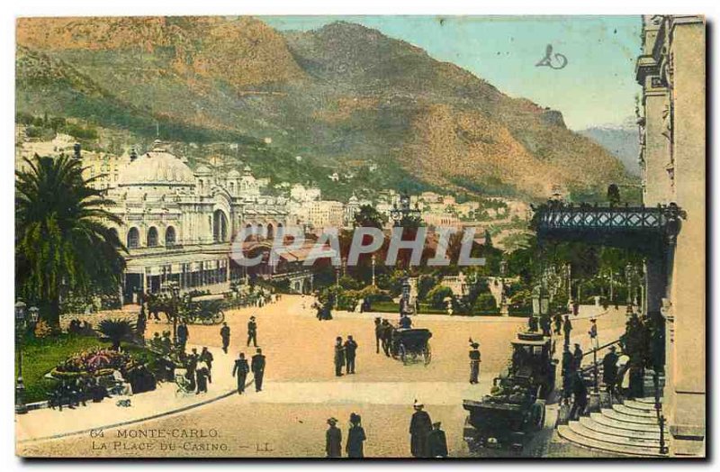 Old postcard Monte Carlo's Casino Square