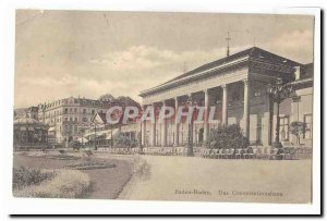 Germany Baden Baden Old Postcard Das Conversationshaus