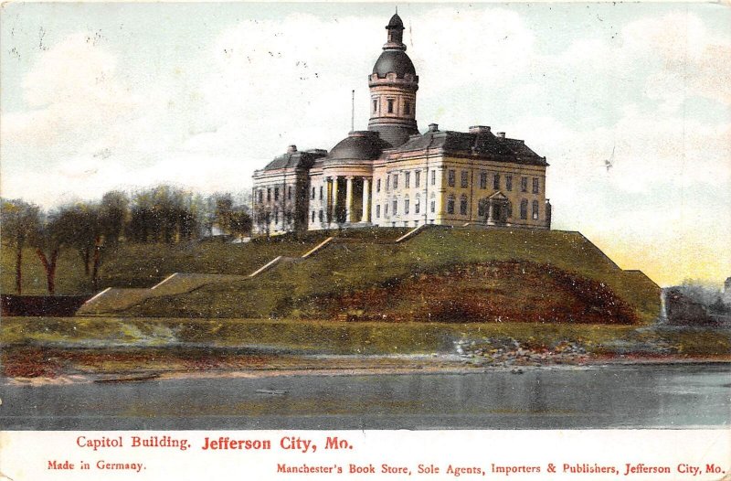 Jefferson City Missouri 1908 Postcard Capitol Building
