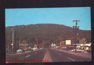 CHATTANOOGA TENNESSEE STREET SCENE 1950's CARS VINTAGE POSTCARD