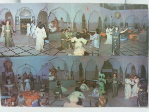 Vintage Postcard Riad El Bahia Marrakech Young Women Dancing to Music