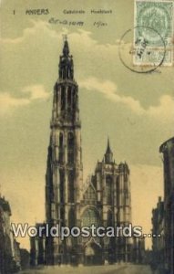 Cathedrale, Hoofdkerk Anvers, Belgium 1910 Stamp on front 