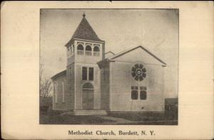 Burdett NY Methodist Church c1910 Postcard