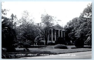 RPPC OCILLA, GA Georgia ~ Irwin County COURT HOUSE c1940s Cook Company Postcard