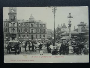 South Africa JOHANNESBURG A Corner of Market Square c1902 UB Postcard by Epstein