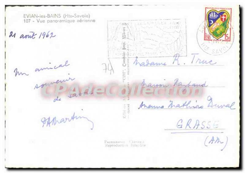 Modern Postcard Evian Les Bains Panoramic