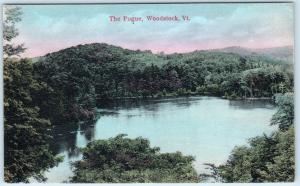 WOODSTOCK, Vermont  VT   Handcolored  THE POGUE  Lake Scene  c1910s  Postcard