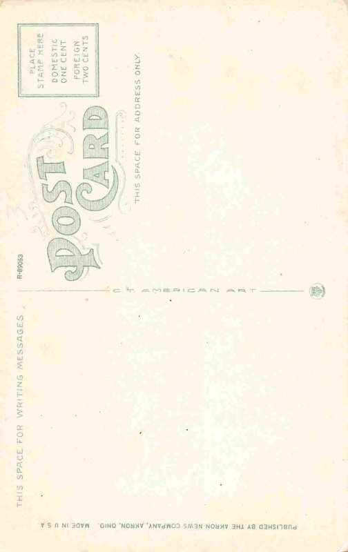 Central High School Akron Ohio 1920s postcard