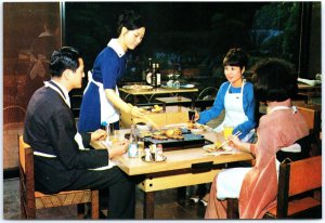 VINTAGE POSTCARD CONTINENTAL SIZE FAMOUS JAPANESE GARDEN RESTAURANT TOKYO JAPAN