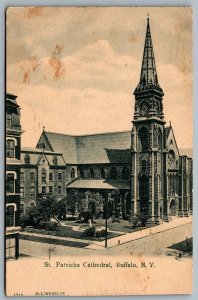 Postcard Buffalo New York c1905 St. Patricks Cathedral Unused UDB H. L. Woehler