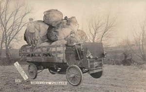 RPPC NEBRASKA CABBAGE TRUCK EXAGGERATION STUDIO OLSON REAL PHOTO POSTCARD (1910)