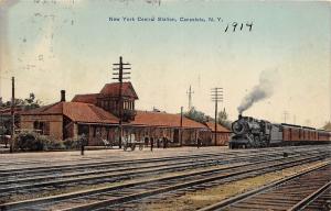 D11/ Caniastota New York NY Postcard 1914 NYC Railroad Depot Station 3
