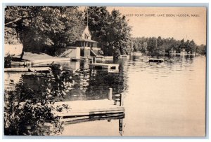 1940 West Point Shore Lake Boon Hudson Massachusetts MA Vintage Antique Postcard