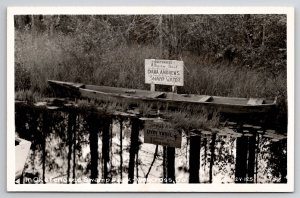 Waycross GA RPPC Alligator Boat Okefenokee Swamp Water Park c1940s Postcard J27