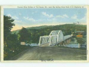 Linen BRIDGE SCENE Van Buren Missouri MO HJ1037