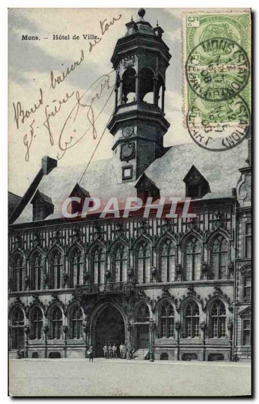 Postcard Mons Old Town Hall