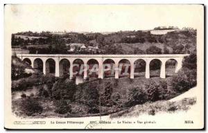 Old Postcard Creuse Glenic Picturesque Viaduct Vue Generale