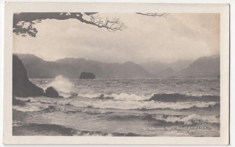 Cumbria; A Stormy Day, Derwentwater RP PPC, 1922 PMK, By Abraham