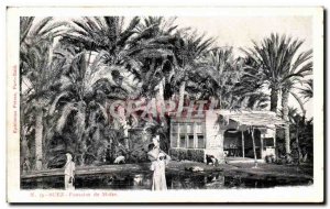 Old Postcard Suez Fountain Moses Egypt