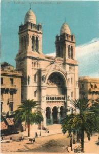 Tunis - Cathedral vintage postcard