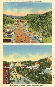 AR, Hot Springs National Park, Arkansas, Multi View, Old and Today, Curt Teich