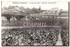 Postcard Old Nuits St Georges Le Chateau Gray largest vineyard vintage