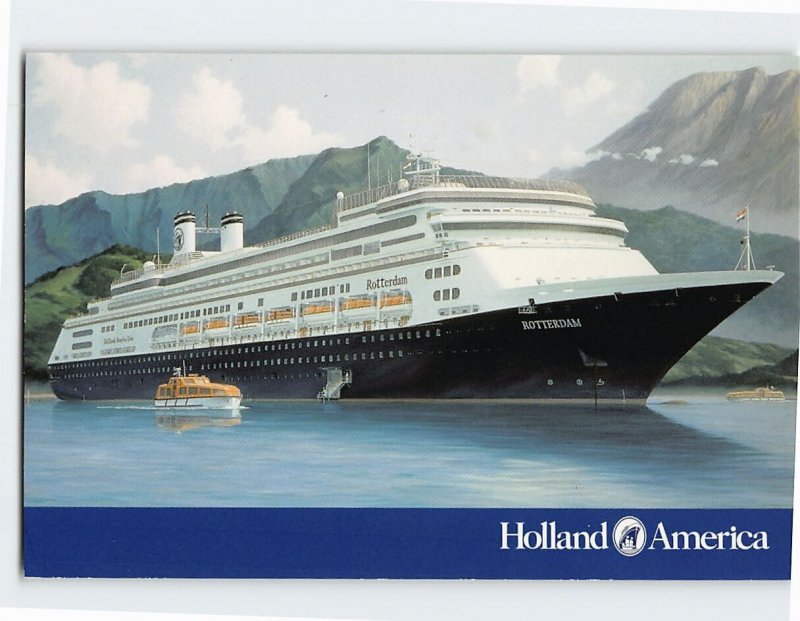 Postcard ms Rotterdam, Holland America Line