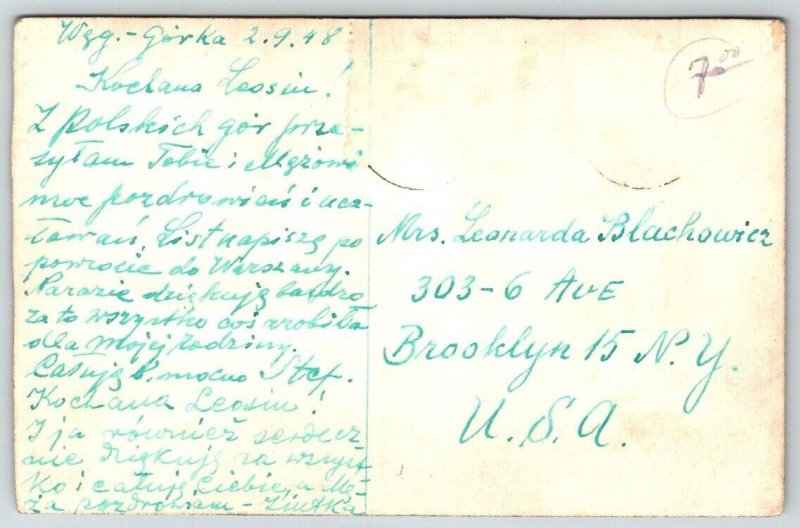 1948  RPPC  Poland   Wegierska  Gorka   Postcard