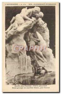 Old Postcard Clermont Ferrand Garden Plants crying Biblis