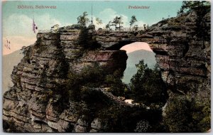 Boehm Schweiz Prebischtor Laufen Switzerland Rock Formation Postcard