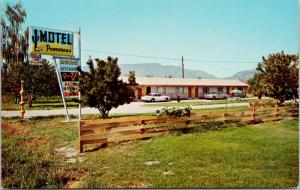 Ponderosa Motel Kelowna BC Old Cars 1950-60s Unused Vintage Postcard D72