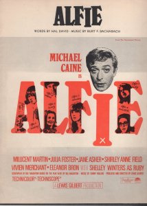 Alfie Michael Caine Film Burt Bucharach XL Rare Sheet Music