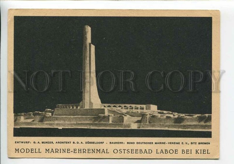 3186186 GERMANY Sketch nautical tomb cenotaph AVANT-GARDE