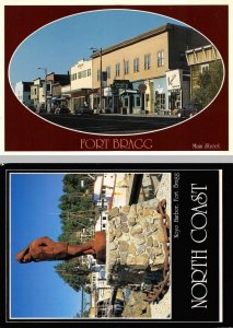 2~4X6 Postcards Fort Bragg CA California STREET SCENE~Chernoff's Jeweler~Rosie's