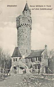 Wiesbaden Germany~Kaiser Wilhelm II Tower on the Schläferskopf~Photo POSTCARD