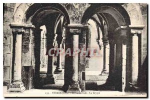 Postcard Old Strasbourg Cathedral Crypt