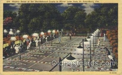 Shuffleboard Courts in Mirror Lake Park Shuffle Board, Shuffleboard 1949 ligh...