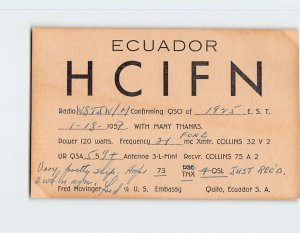 Postcard HCIFN, Quito, Ecuador