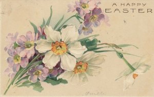 EASTER, PU-1923; White & Pink Flowers