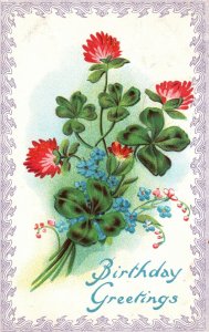 Vintage Postcard 1910's Birthday Card Letter Greetings On Special Celebrations