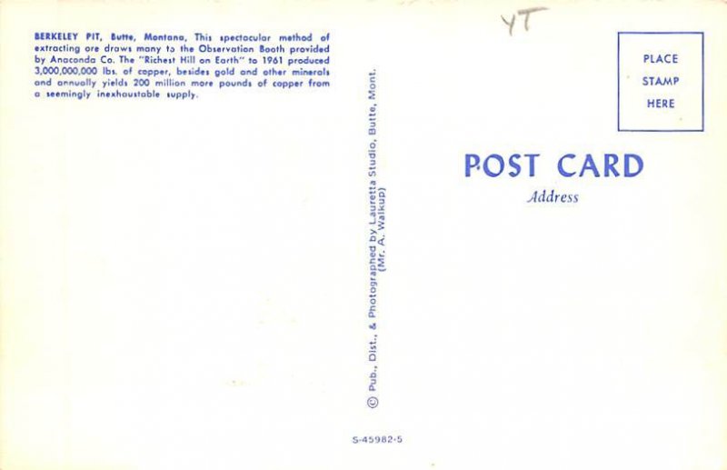 Berkeley Pit Butte, Montana USA