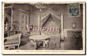 Old Postcard Compiegne Chateau has Chembre Sunset Napoleon I