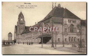 Old Postcard Metz New Railway The New Railway Station