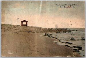 Beach Near Farragut House Rye Beach New Hampshire Scenic Ocean Beauty Postcard