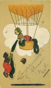 Artist Impression Early Balloon Dutch Children Comic Humor Postcard 20-4873